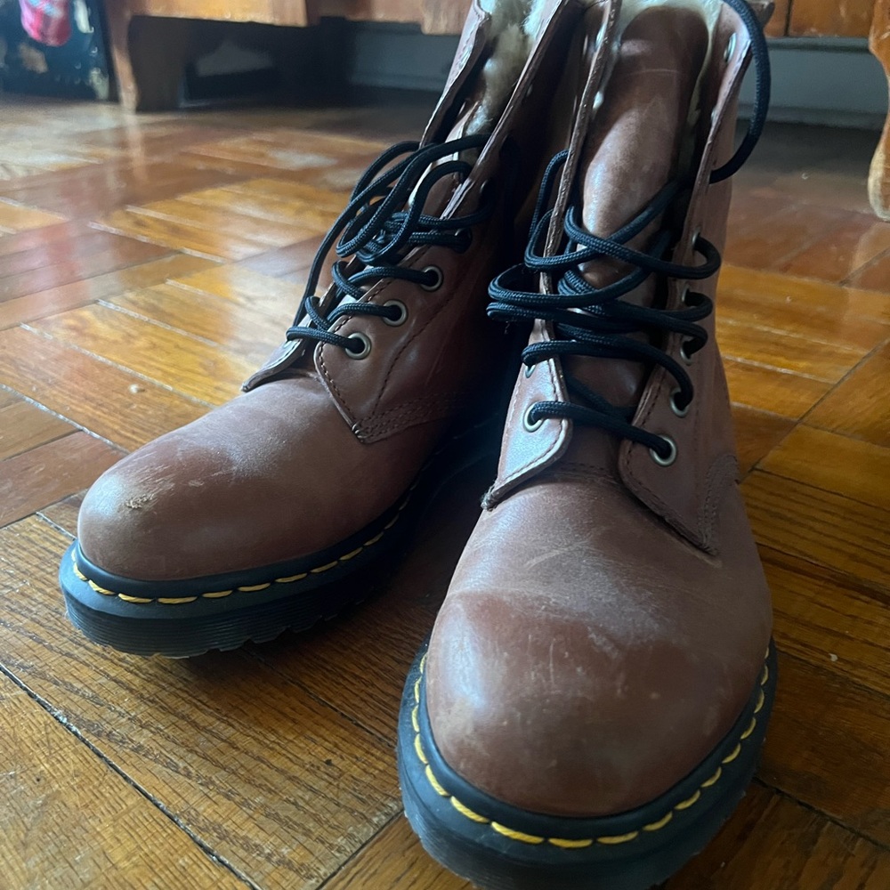 Doc Martin Brown Leather Lace-Up Boots - Picture 4 of 4